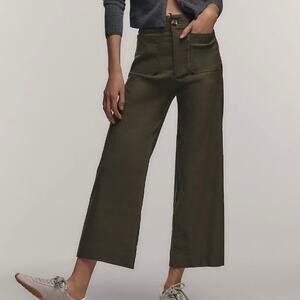 MAEVE x ANTHROPOLOGIE | The Colette Magic Fabric Wide-Leg Pants Dried Fern | 31